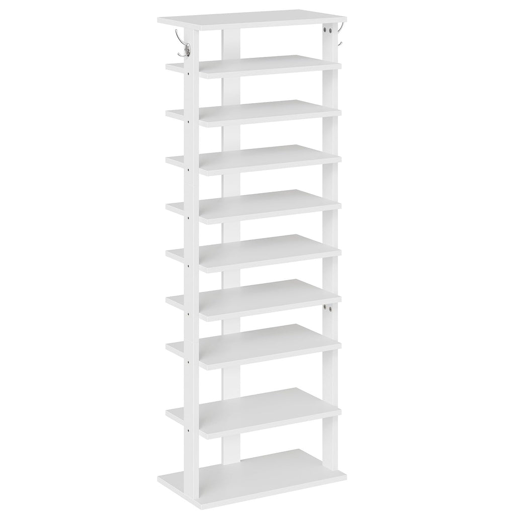 Meuble Chaussures Colonne 8 Niveaux | Blanc Vertical 113cm