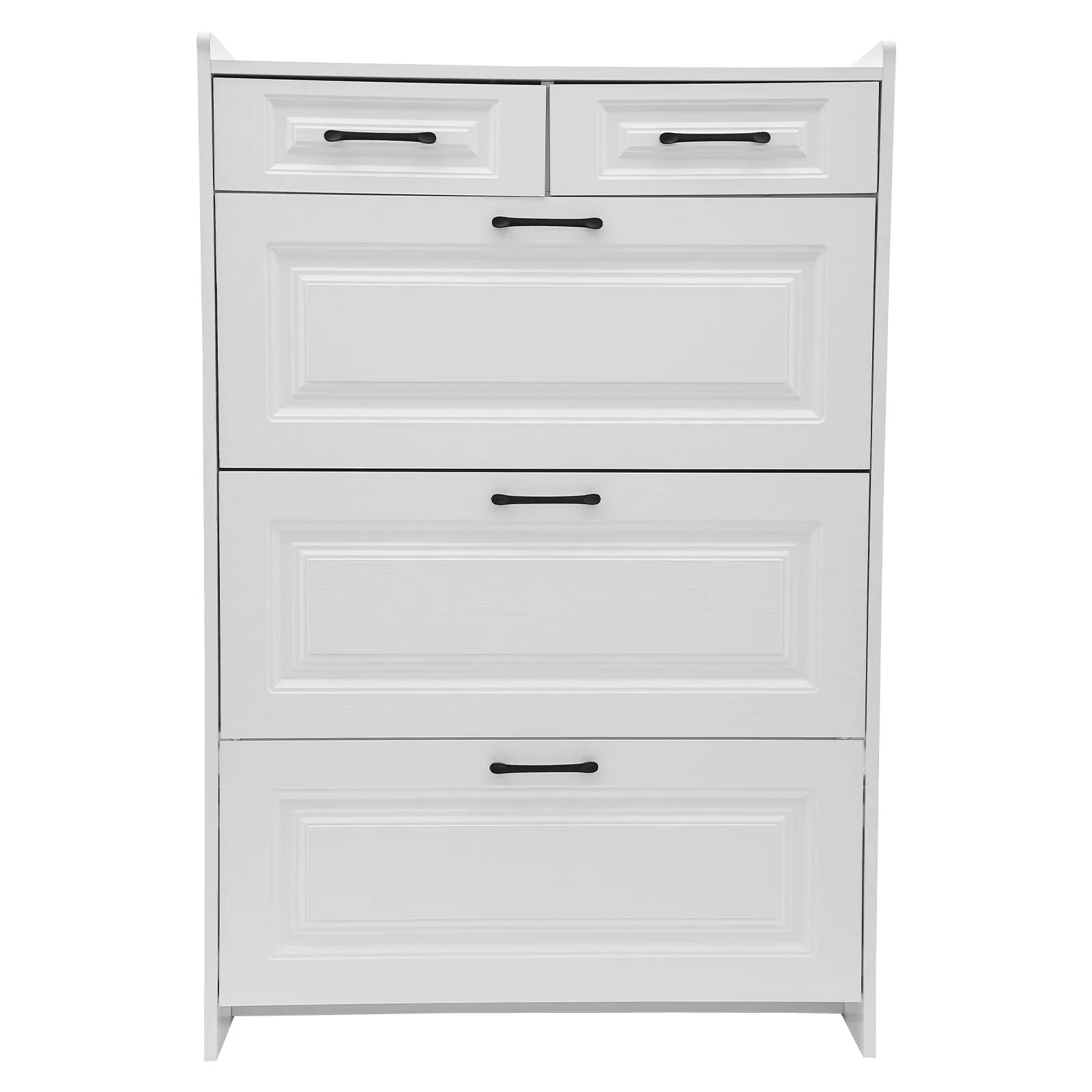 Meuble Chaussures 3 Tiroirs Basculants + 2 Tiroirs | Blanc