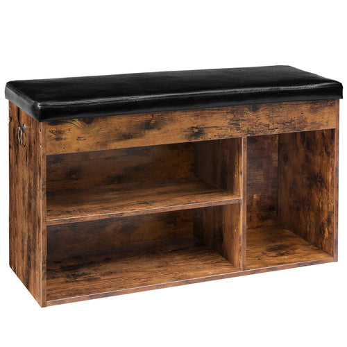 Banc Chaussures 3 Compartiments Réglables | Vintage 82cm