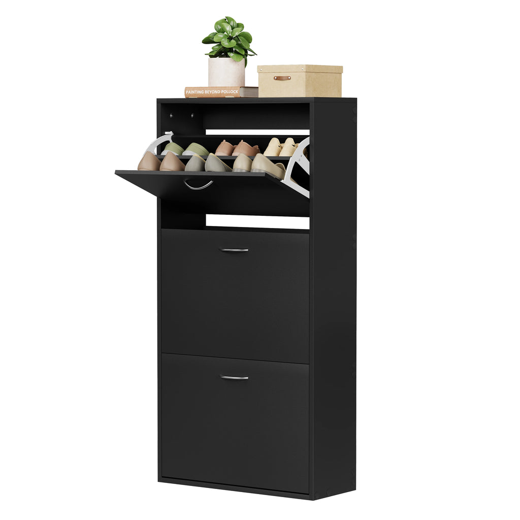 Meuble Chaussures Design 3 Tiroirs Basculants | Vertical 118cm