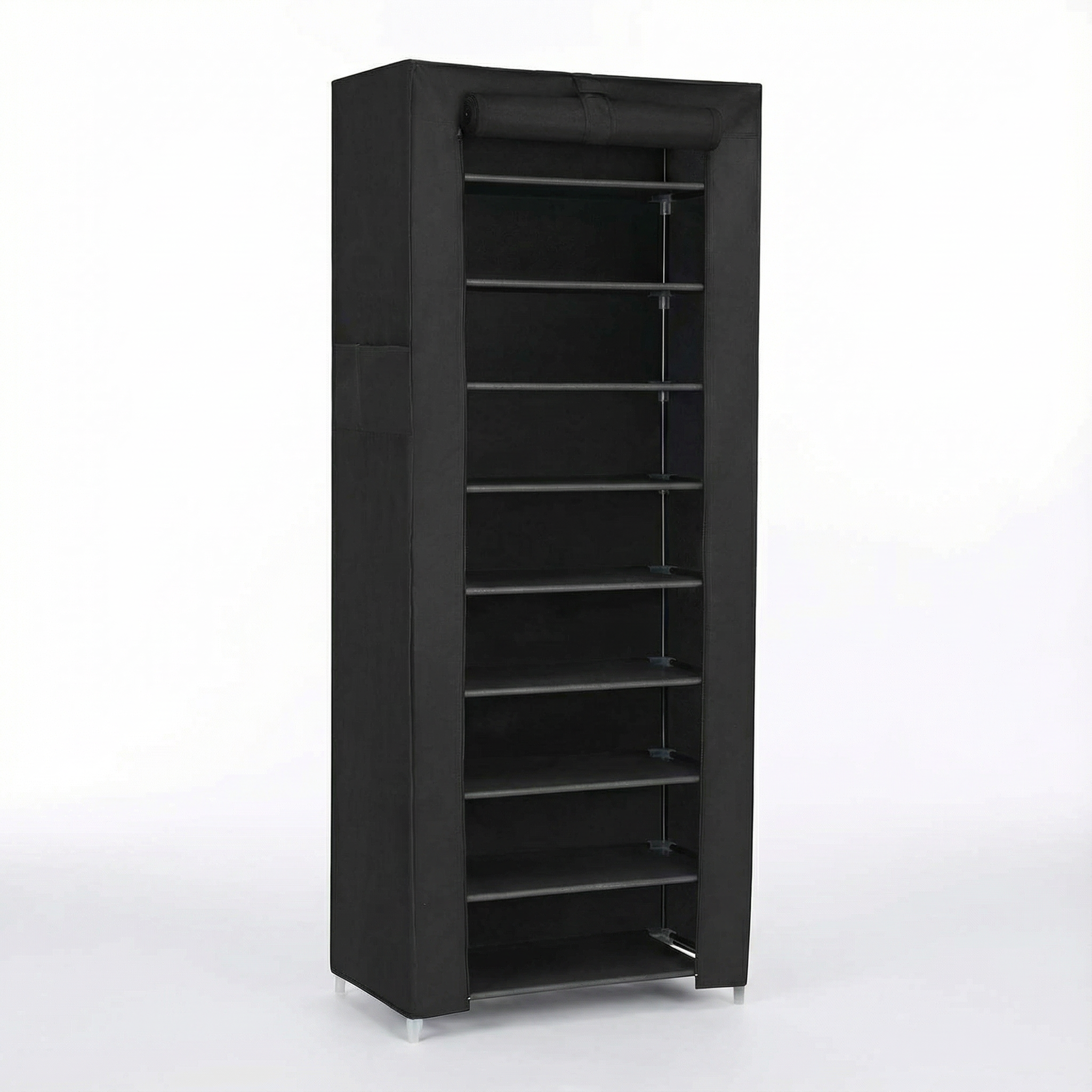 Étagère Chaussures Exterieur 10 Niveaux Housse | Tissu Métal 160cm