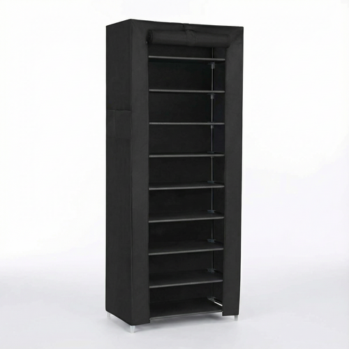 Étagère Chaussures Exterieur 10 Niveaux Housse | Tissu Métal 160cm