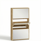 Meuble Chaussures Miroir 3 Portes | Ultra-Fin 17cm 65cm